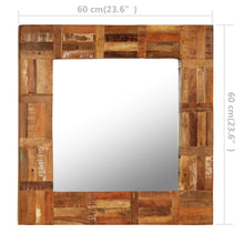 Afbeelding in Gallery-weergave laden, Wandspiegel 60x60 cm massief gerecycled hout
