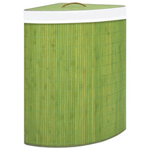 Afbeelding in Gallery-weergave laden, Hoekwasmand 60 L bamboe groen
