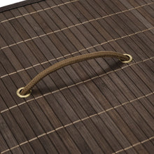 Afbeelding in Gallery-weergave laden, Wasmand rechthoekig bamboe donkerbruin
