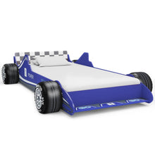 Afbeelding in Gallery-weergave laden, Kinderbed raceauto blauw 90x200 cm
