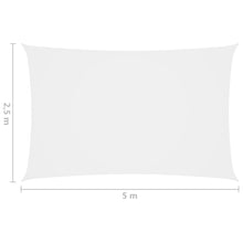 Afbeelding in Gallery-weergave laden, Zonnescherm rechthoekig 2,5x5 m oxford stof wit
