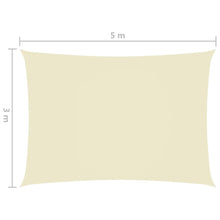 Afbeelding in Gallery-weergave laden, Zonnescherm rechthoekig 3x5 m oxford stof crèmekleurig
