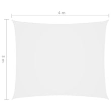 Afbeelding in Gallery-weergave laden, Zonnescherm rechthoekig 3x4 m oxford stof wit
