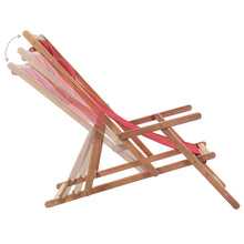 Afbeelding in Gallery-weergave laden, Strandstoel inklapbaar stof en houten frame rood
