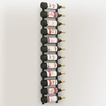 Afbeelding in Gallery-weergave laden, Wijnrek wandmontage voor 12 flessen ijzer zwart
