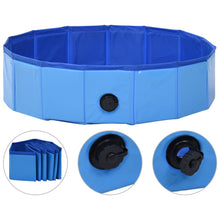 Afbeelding in Gallery-weergave laden, Hondenzwembad inklapbaar 80x20 cm PVC blauw
