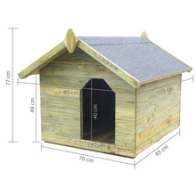 Afbeelding in Gallery-weergave laden, Hondenhok voor tuin met opklapbaar dak geïmpregneerd grenenhout
