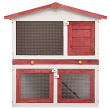 Afbeelding in Gallery-weergave laden, Konijnenhok voor buiten met 3 deuren hout rood
