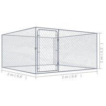 Afbeelding in Gallery-weergave laden, Hondenkennel voor buiten 2x2x1 m gegalvaniseerd staal
