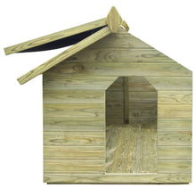 Afbeelding in Gallery-weergave laden, Hondenhok met opklapbaar dak geïmpregneerd grenenhout
