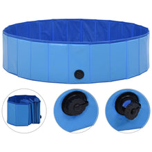 Afbeelding in Gallery-weergave laden, Hondenzwembad inklapbaar 120x30 cm PVC blauw
