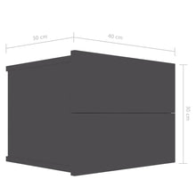 Afbeelding in Gallery-weergave laden, Nachtkastjes 2 st 40x30x30 cm spaanplaat grijs

