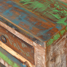 Afbeelding in Gallery-weergave laden, Bijzettafel met 1 lade en 1 deurtje gerecycled hout
