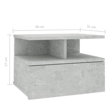 Afbeelding in Gallery-weergave laden, Nachtkastjes zwevend 2 st 40x31x27 cm spaanplaat betongrijs
