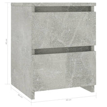 Afbeelding in Gallery-weergave laden, Nachtkastjes 2 st 30x30x40 cm spaanplaat betongrijs
