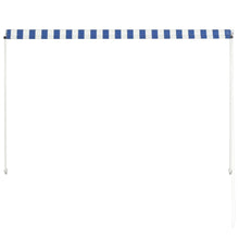 Afbeelding in Gallery-weergave laden, Luifel uittrekbaar 200x150 cm blauw en wit

