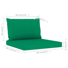 Afbeelding in Gallery-weergave laden, Bankkussens pallet 2 st stof groen

