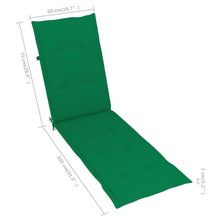 Afbeelding in Gallery-weergave laden, Terrasstoelkussen (75+105)x50x3 cm groen
