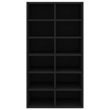 Afbeelding in Gallery-weergave laden, Schoenenrek 54x34x100 cm spaanplaat zwart
