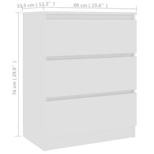 Afbeelding in Gallery-weergave laden, Dressoir 60x33,5x76 cm spaanplaat wit
