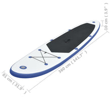 Afbeelding in Gallery-weergave laden, Stand Up Paddleboardset opblaasbaar blauw en wit
