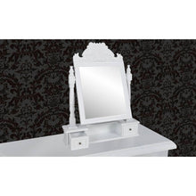 Afbeelding in Gallery-weergave laden, Kaptafel met draaiende rechthoekige spiegel MDF
