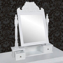 Afbeelding in Gallery-weergave laden, Kaptafel met draaiende rechthoekige spiegel MDF
