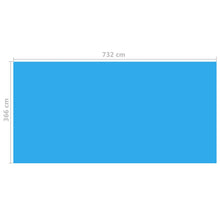 Afbeelding in Gallery-weergave laden, Zwembadzeil rechthoekig 732 x 366 cm PE blauw

