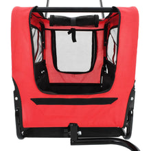 Afbeelding in Gallery-weergave laden, Huisdierenfietskar 2-in-1 aanhanger en loopwagen rood en zwart
