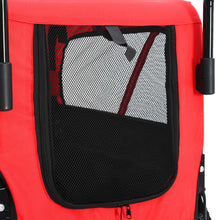 Afbeelding in Gallery-weergave laden, Huisdierenfietskar 2-in-1 aanhanger en loopwagen rood en zwart

