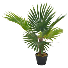 Afbeelding in Gallery-weergave laden, Kunstplant met pot palm 70 cm groen
