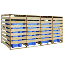 Afbeelding in Gallery-weergave laden, Containerberging vierdubbel 240 L geïmpregneerd grenenhout
