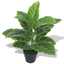 Afbeelding in Gallery-weergave laden, Kunst taro plant met pot 45 cm groen
