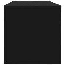 Afbeelding in Gallery-weergave laden, Opbergbox voor LP&#39;s 71x34x36 cm spaanplaat zwart
