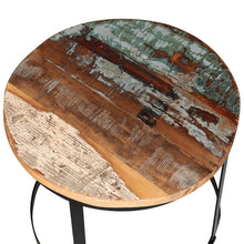 Afbeelding in Gallery-weergave laden, 2-delige Salontafelset rond 40/50 cm massief gerecycled hout
