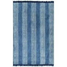 Afbeelding in Gallery-weergave laden, Kelim vloerkleed met patroon 160x230 cm katoen blauw
