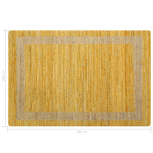 Afbeelding in Gallery-weergave laden, Vloerkleed handgemaakt 160x230 cm jute geel
