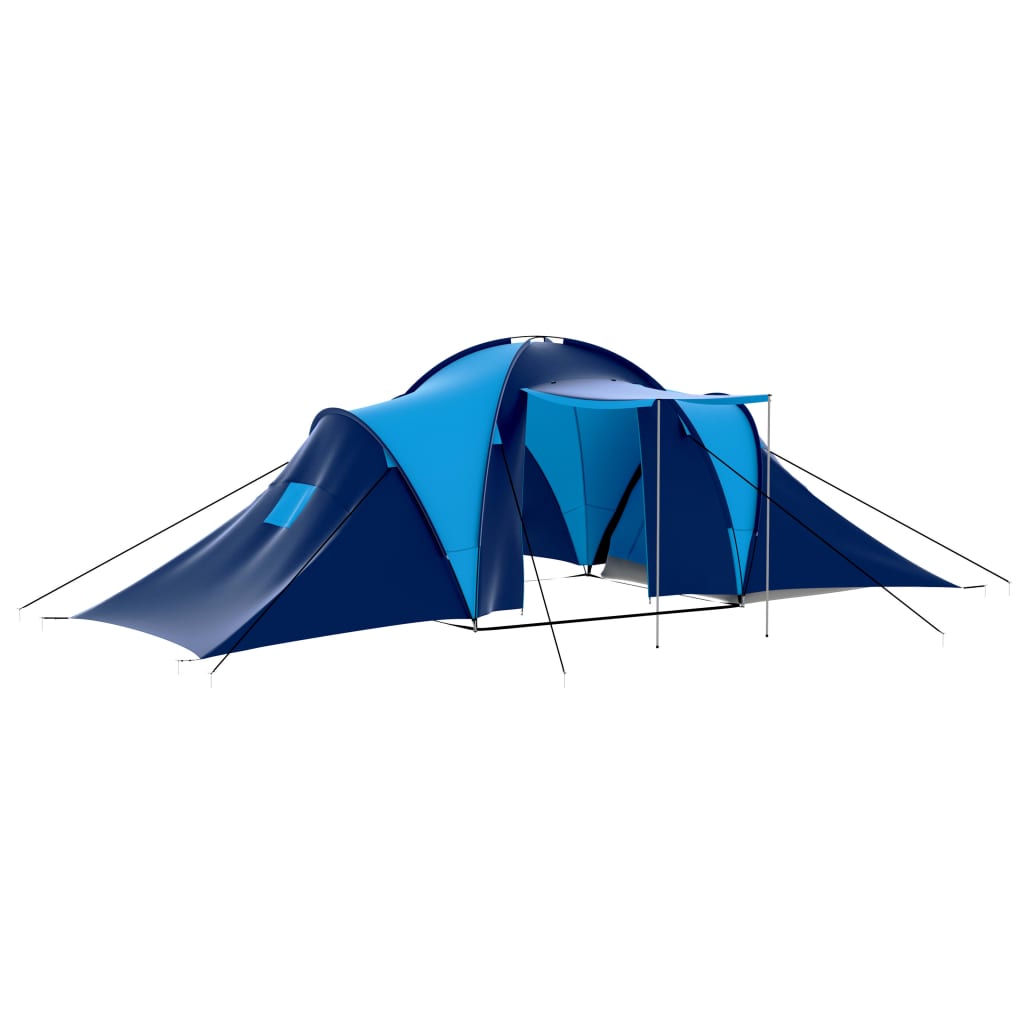 Tent 9-persoons polyester donkerblauw en blauw
