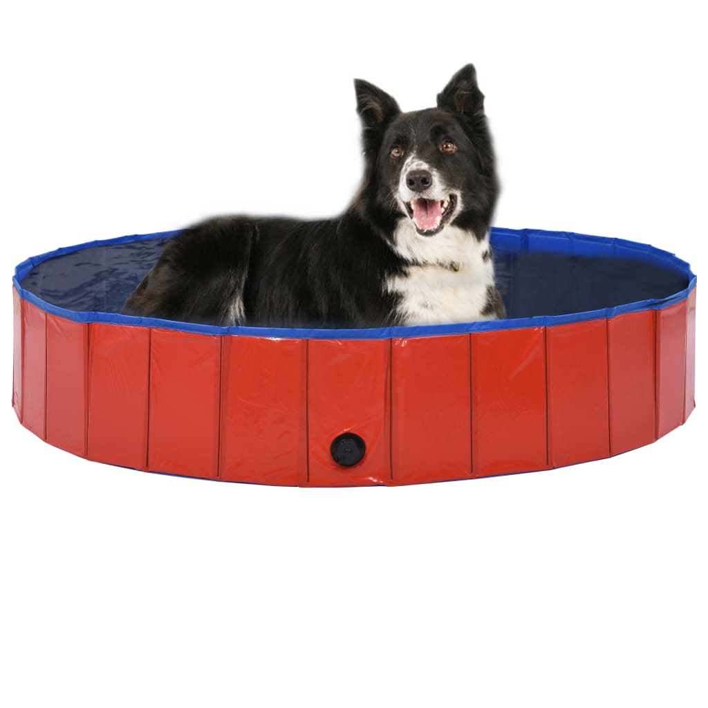 Hondenzwembad inklapbaar 160x30 cm PVC rood