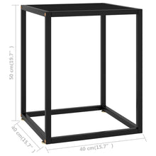 Afbeelding in Gallery-weergave laden, Salontafel met zwart glas 40x40x50 cm zwart
