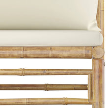 Afbeelding in Gallery-weergave laden, 4-delige Loungeset met crèmewitte kussens bamboe
