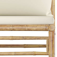 Afbeelding in Gallery-weergave laden, 3-delige Loungeset met crèmewitte kussens bamboe
