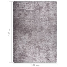 Afbeelding in Gallery-weergave laden, Vloerkleed wasbaar anti-slip 120x180 cm grijs
